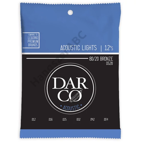 Darco D-520 húr, akusztikus bronz, Light 12-54