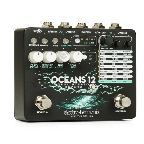 Electro-harmonix effektpedál - Oceans 12 reverb
