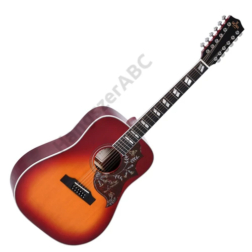Sigma DM12-SG5 12 húros akusztikus gitár elektronikával, cherry sunburst