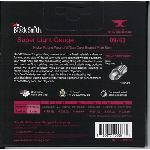 BlackSmith Electric, Super Light 09-42 húr