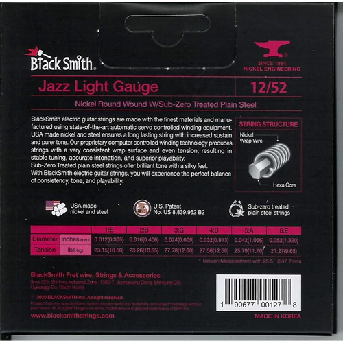 BlackSmith Electric, Jazz Light 12-52 húr