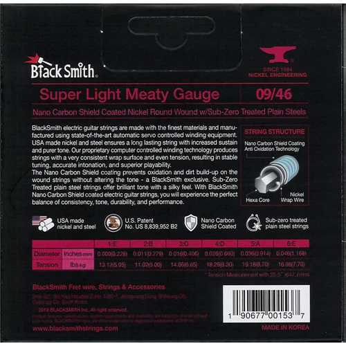 BlackSmith AOT Electric, Super Light Meaty 09-46 húr