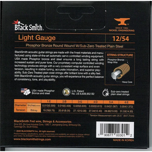 BlackSmith Acoustic Phosphor Bronze, Light 12-54 húr