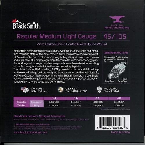 BlackSmith AAOT Bass, Regular Medium Light, 34 col, 45-105 húr