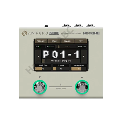 Hotone MP-50VN Ampero Mini erősítő modellező és effekt processzor, vanília színű