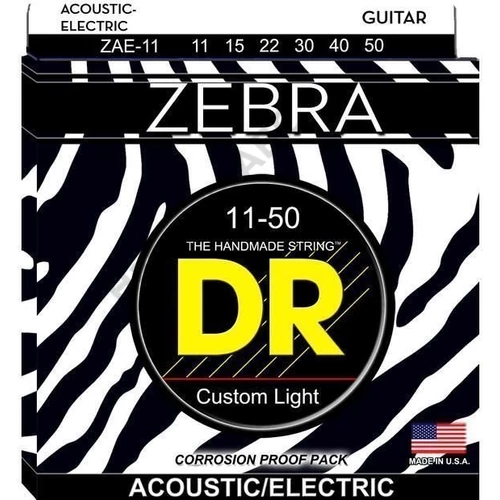 DR Strings Zebra A/E Medium Lite Set 11-50