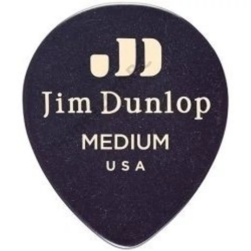 Dunlop 485R-03MD Celluloid Teardrop Black Medium