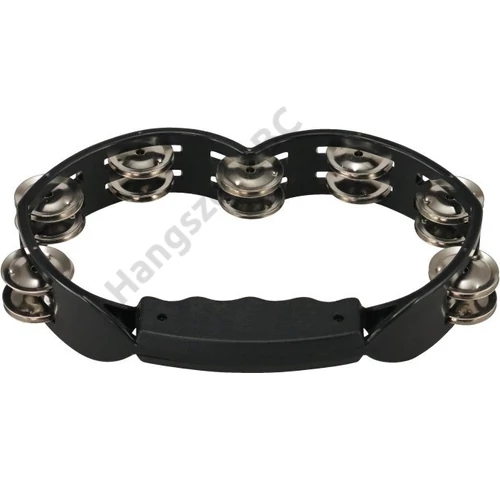 Tycoon Plastic Tambourine With Steel Jingles Black