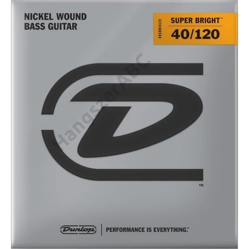 Dunlop DBSBN40120 Nickel Plated Bass Guitar Strings, Light