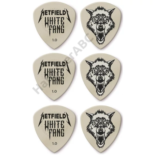 Dunlop James Hetfield White Fang Custom Flow Pick 1.00 6 Pack