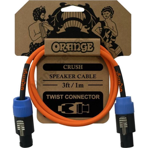 Orange Crush 3ft Speaker Cable Twist Connector to Twist Connector