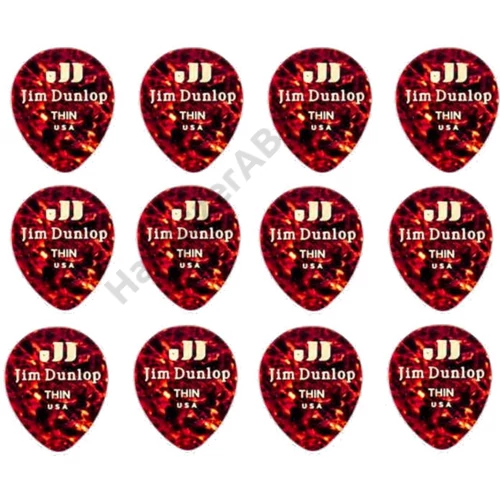 Dunlop 485P-05TH Celluloid Teardrop Shell Thin Player's Pack
