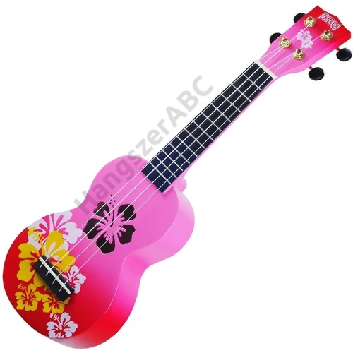 Mahalo Soprano Ukulele Hibiscus Red Burst