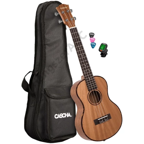 Cascha HH 2049 DE Premium Mahogany Tenor Ukulele Bundle