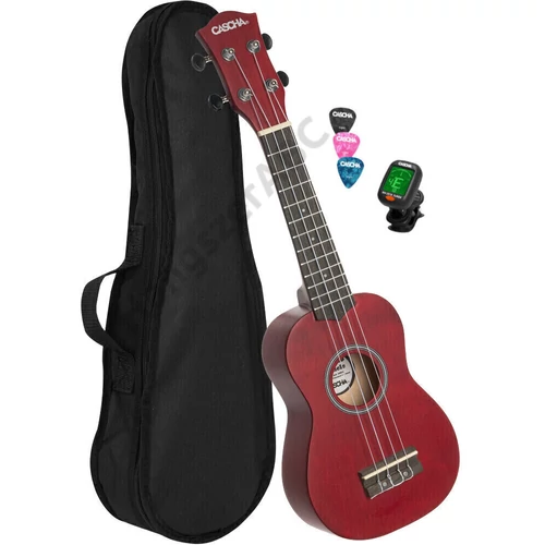 Cascha Soprano Ukulele Bundle Red