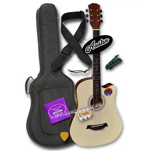 Austin AW-38 N 3/4-es akusztikus gitár szett 2
