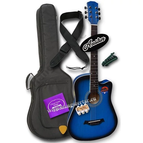 Austin AW-38 BL 3/4-es akusztikus gitár szett 2