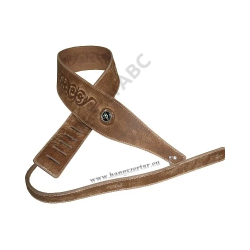 MSA SP-25 világos barna valódi bőr gitár heveder