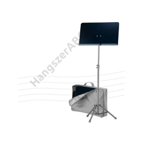 König & Meyer - kottaállvány teli pulttal, teleszkópos oszloppal, hordtáskával, fekete