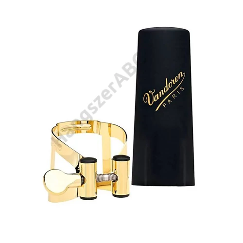 Vandoren LC59DP M/O arany lakkos szorító + műanyag kupak Baritonszaxofon fúvókára