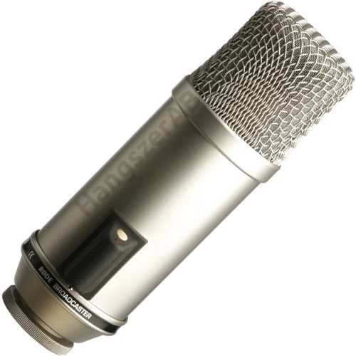 Rode Broadcaster Nagymembrános kondenzátor rádióstúdió mikrofon, egyedi "On-Air" jelző leddel