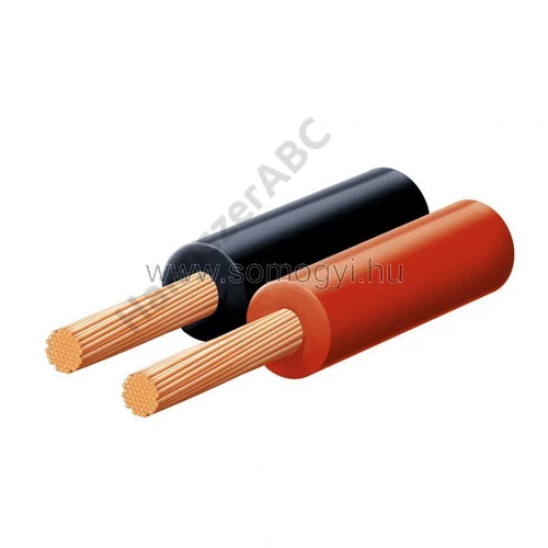 SAL KL 0,35-10X Hangszóróvezeték, piros-fekete, 2x0,35mm, 10m