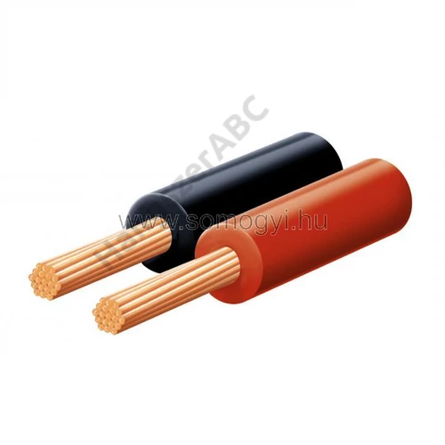 SAL KLS 0,15 Hangszóróvezeték, piros-fekete, 2x0,15 mm