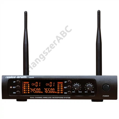 Voice-Kraft LS-970 UHF zsebadós mikrofon szett 2 db csíptetős mikrofonnal