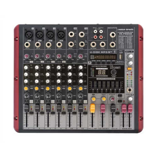 Voice-Kraft VK-PM808 Powermixer, 2x200W/4Ohm