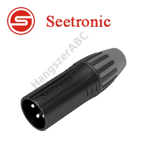 Seetronic SCSM3-B XLR lengő papa csatlakozó, 3 pólusú, (fekete)