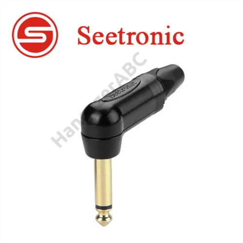 Seetronic SP2RX-BG Mono 6,3 pipa jack dugó aranyozott (fekete)