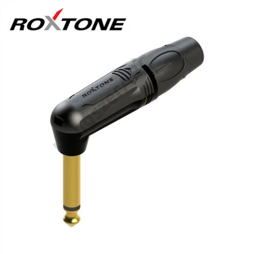 Roxtone RJ2RP-BG Mono 6,3 pipa jack dugó aranyozott (fekete)