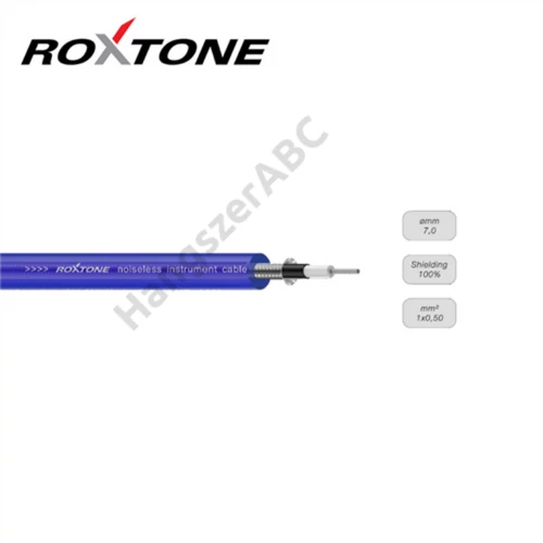 Roxtone GC060TB Ø7mm professzionális gitárkábel (transparent kék)