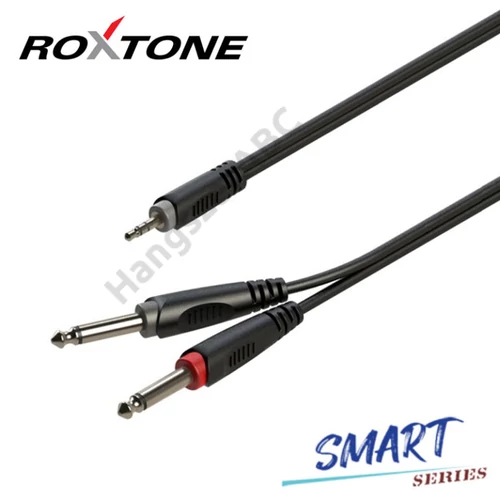 Roxtone SAYC130L3 Smart series 3,5 Sztereó Jack - 2x6,3 Monó Jack kábel, 3m