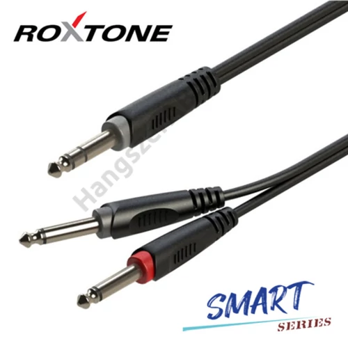 Roxtone SAYC100L3 Smart series 6,3 Sztereó Jack - 2x6,3Monó Jack kábel, 3m