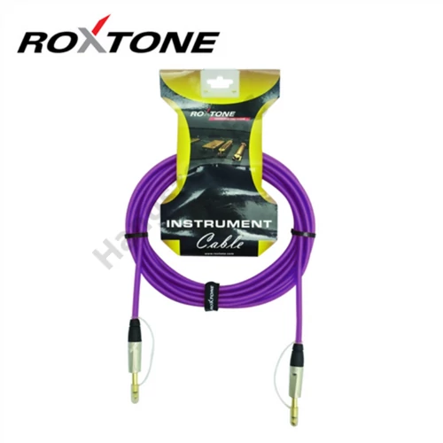 Roxtone TGJJ100L5-TPR 6,3 Jack - 6,3 Jack professzionális gitárkábel, 5m (transparent lila)