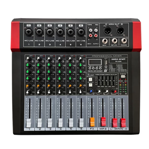 Voice-Kraft VK-60K Powermixer, 2x150W/4Ohm, USB Audio interface, Bluetooth