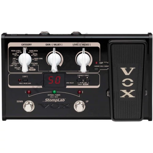 Vox STOMPLAB2G, SL2G+KA189,Gitár multieffekt, expression pedállal, tartozék tápegységgel