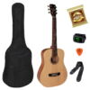 Kép 1/7 - Cort ADMini-OP akusztikus mini gitár Szett, matt natúr, tokkal