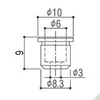 Kép 2/2 - TLB-1C - Chrome String Ferrules for telecaster (pack 6 pcs.)