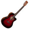 Kép 1/12 - Cort JADE-E-Nylon-BRB akusztikus Lady-gitár, elektronikával, bordó burst