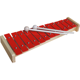 MSA TL-12 H, piros fémlapkás metallofon (xilofon)