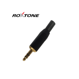 Roxtone RJ089S-BG Sztereo 3.5 aranyozott jack dugó (fekete)