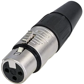 REAN 3P XLR kábelcsatlakozó mama króm/ezüst érintkezők