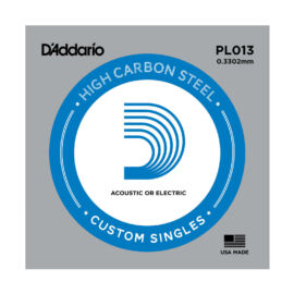 D'Addario PL013 különálló akusztikus/elektromos gitárhúr, acél, 013
