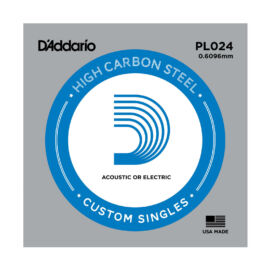 D'Addario PL024 különálló akusztikus/elektromos gitárhúr, acél, 024