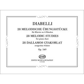 Diabelli, Anton, Chován Kálmán  - 28 dallamos gyakorlat (öt hang terjedelemben zongorára, 4 kézre)
