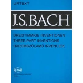 Bach, Johann Sebastian, Solymos Péter  - Háromszólamú invenciók ((15 Sinfonien) BWV 787-801)