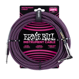Ernie Ball Ernie Ball Szövetkábel Fekete/Lila