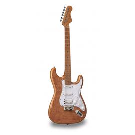 SOUNDSATION RIDER-DELUXE-M NT - Dupla cutaway elektromos gitár 2 single coil + osztható humbucker hangszedővel és önzáró kulcsokkal (Wilkinson hardver, roasted juhar nyak+fogólap, lángolt fedlap)